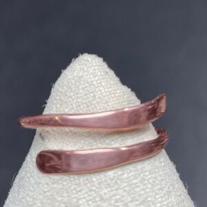 Artisan Hammered Copper Women's Bypass Adjustable Ring